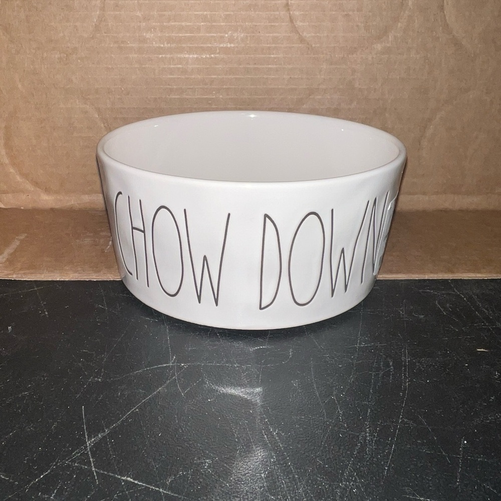 Rae Dunn White 'Chow Down' Bowl